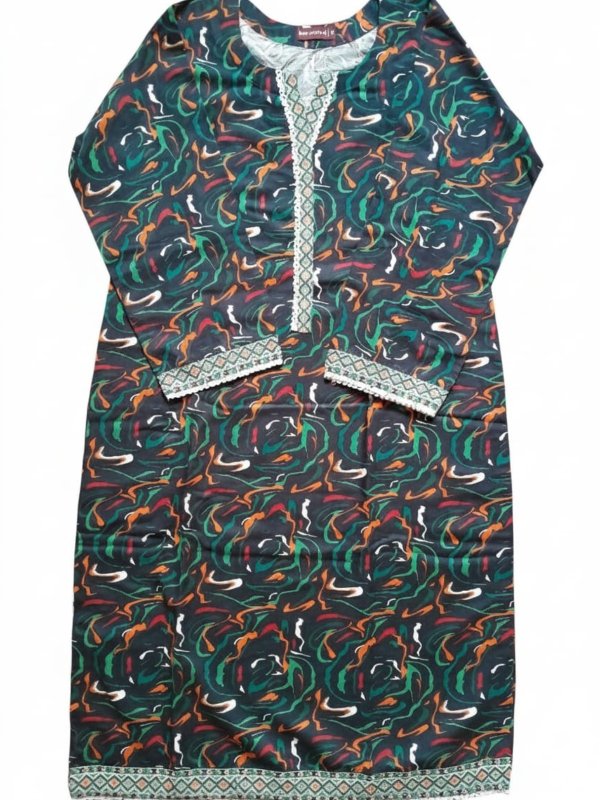 Bin saeed khaddar stitched 3 piece (Medium)